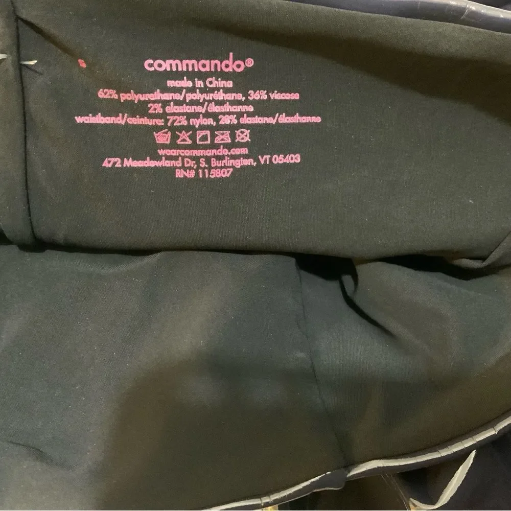Commando Classic Faux Patent Leather Leggings High Rise Blue Pants Women’s Sz S
